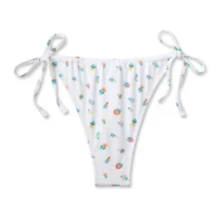 Women's Floral Print Side-Tie Ultra High Leg Adjustable Coverage Bikini Bottom - Wild Fable™ White 12 Women's Floral Print Side-Tie Ultra High Leg Adjustable Coverage Bikini Bottom - Wild Fable™ White -Wild Fable GUEST 887d468e 0455 40bd bdf8 5012a6934b40