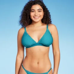 Women's Crochet Overlay Triangle Bikini Top - Wild Fable™ Blue 15 Women's Crochet Overlay Triangle Bikini Top - Wild Fable™ Blue -Wild Fable GUEST 88f1271b e6f3 45e9 803e 78e0309f55c5