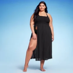 Women's Smocked High Slit Convertible Cover Up Dress - Wild Fable™ -Wild Fable GUEST 8a14f939 7a45 41b1 b667 1afd7c4c90b3