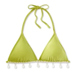 Women's Shell Detail Triangle Bikini Top - Wild Fable™ Green -Wild Fable GUEST 8ce97c71 e6e9 41d0 85a3 c1c93ddfccad