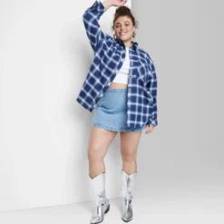 Women's Oversized Button-Down Flannel Shirt - Wild Fable™ Plaid -Wild Fable GUEST 8de4143c d0f0 4128 ace8 f4e719ba0046