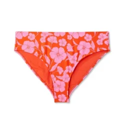 Women's High Leg Extra Cheeky Low-Rise Bikini Bottom - Wild Fable™ Orange/Pink Tropical Print -Wild Fable GUEST 8efded8f 6ab1 4acd 9f33 9272e8b22c8e