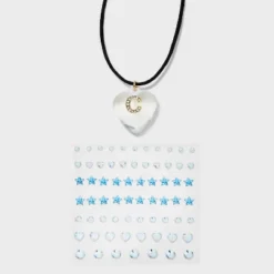 Acrylic Heart With Face Gems Pendant Necklace - Wild Fable™ Clear/Black 25 Acrylic Heart With Face Gems Pendant Necklace - Wild Fable™ Clear/Black -Wild Fable GUEST 909fc408 e166 4c2d a23c 49eef3e18313