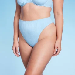 Women's Ribbed High Leg Cheeky High Waist Bikini Bottom - Wild Fable™ -Wild Fable GUEST 94b31c2a 5dd6 4ee1 8a1b baf052234542