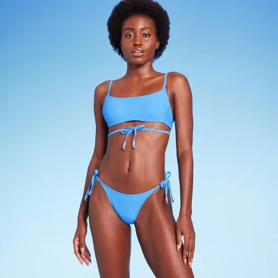 Women's Beaded Side-Tie High Leg Cheeky Bikini Bottom - Wild Fable™ 2 Women's Beaded Side-Tie High Leg Cheeky Bikini Bottom - Wild Fable™ - Image 2