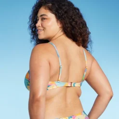 Women's Scoop Neck Bralette Bikini Top - Wild Fable™ Multi Tropical Print -Wild Fable GUEST 963baf28 56ef 43b0 aa33 699bd1d9c2aa