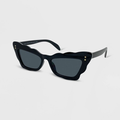 Wavy Cateye Sunglasses - Wild Fable™ Black 1 Wavy Cateye Sunglasses - Wild Fable™ Black