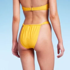 Women's Scarf Side Adjustable Coverage Bikini Bottom - Wild Fable™ Yellow -Wild Fable GUEST 9901de67 5eb6 4b58 bb98 6f2a967b731f