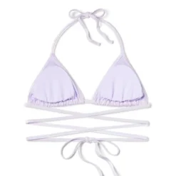 Women's Extreme Wrap Triangle Bikini Top - Wild Fable™ Light Purple Iridescent -Wild Fable GUEST 99b4b36d 6766 44d4 8ac1 8708c7541281