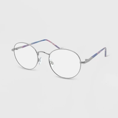 Tie-Dye Printed Round Blue Light Filtering Glasses - Wild Fable™ Gold 1 Tie-Dye Printed Round Blue Light Filtering Glasses - Wild Fable™ Gold