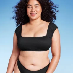 Women's Cap Sleeve Smocked Bralette Bikini Top - Wild Fable™ -Wild Fable GUEST a143359d 31a7 4be1 b11f af4e9a1b274a