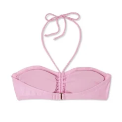 Women's Cinch-Front Halter Bandeau Bikini Top - Wild Fable™ Shiny Pink -Wild Fable GUEST a27426a1 4e8c 4879 8697 66e45afa3d59