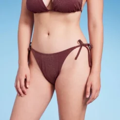 Women's Side-Tie High Leg Extra Cheeky Bikini Bottom - Wild Fable™ Brown -Wild Fable GUEST a338ecaf 94ed 450b 9e93 5e5fa445dafd