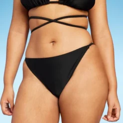 Women's Side Tab Extra Cheeky High Leg Bikini Bottom - Wild Fable™ Black -Wild Fable GUEST a4dd3ebc d3f5 474d a371 56fe61347a2a 1