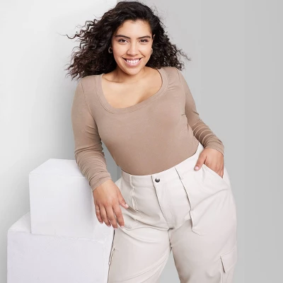 Women's Long Sleeve Scoop Neck T-Shirt - Wild Fable™ 4 Women's Long Sleeve Scoop Neck T-Shirt - Wild Fable™ - Image 4