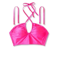 Women's Longline Wrap Halter Bikini Top - Wild Fable™ Pink Shine -Wild Fable GUEST aced0dd2 3e86 47e3 b094 2187f9639a3d