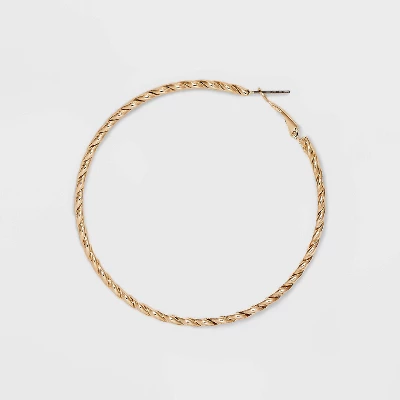Twisted Hoop Earring Set 3pc - Wild Fable™ Gold 1 Twisted Hoop Earring Set 3pc - Wild Fable™ Gold