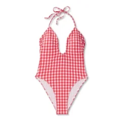Women's Keyhole Cross Front Halter Ultra High Leg Cheeky One Piece Swimsuit - Wild Fable™ Red -Wild Fable GUEST b00e1232 b965 4262 99b6 a43a683fd5a6
