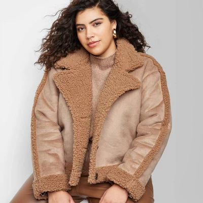 Women's Faux Shearling Jacket - Wild Fable™ 4 Women's Faux Shearling Jacket - Wild Fable™ - Image 4