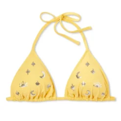Women's Sequin Detail Triangle Bikini Top - Wild Fable™ Yellow -Wild Fable GUEST bc6a310a 7f77 4eab 8956 8f62fc4e502c