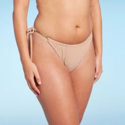 Women's Chain Detail Side-Tie Adjustable Coverage Bikini Bottom - Wild Fable™ Brown -Wild Fable GUEST bd183825 160d 4020 9a34 258462e54e57