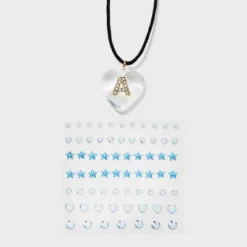 Acrylic Heart With Face Gems Pendant Necklace - Wild Fable™ Clear/Black 23 Acrylic Heart With Face Gems Pendant Necklace - Wild Fable™ Clear/Black -Wild Fable GUEST c032d99b 3eba 44b6 85ad 02cdde377fb0