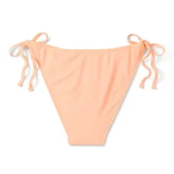 Women's Flower Chain Detail Side-Tie Scoop Cheeky High Leg Bikini Bottom - Wild Fable™ Peach -Wild Fable GUEST c05d0721 0910 4d11 83c2 adccaecea4ca