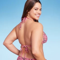 Women's Crochet Trim Triangle Bikini Top - Wild Fable™ Pink Floral Print -Wild Fable GUEST c76b4682 e3d4 43ce 841f d0d6cfdcbe26