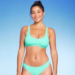 Women's Pucker Textured Bralette Bikini Top - Wild Fable™ Sea Green -Wild Fable GUEST cd6b62e2 82c7 4f69 aa9a 800c40945c8a