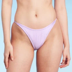 Women's Side Tab High Leg Cheeky Bikini Bottom - Wild Fable™ Shiny Light Purple -Wild Fable GUEST ce65d285 d1ae 4fe5 b711 a3b9b598342f
