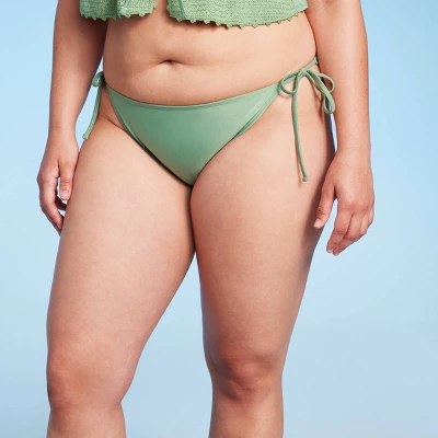 Women's Side-Tie Medium Coverage Bikini Bottom - Wild Fable™ Soft Green 3 Women's Side-Tie Medium Coverage Bikini Bottom - Wild Fable™ Soft Green - Image 3