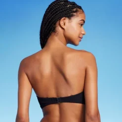 Women's Pucker Textured Center Front Shell Detail Bandeau Bikini Top - Wild Fable™