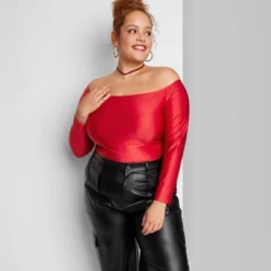 Women's Long Sleeve Off The Shoulder T-Shirt - Wild Fable™ -Wild Fable GUEST d36ab4d2 5979 4fe9 b78c 3df2bf04f2d9