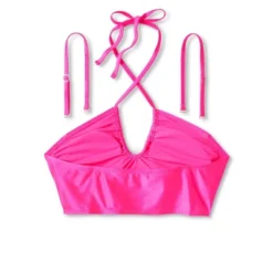 Women's Longline Wrap Halter Bikini Top - Wild Fable™ Pink Shine -Wild Fable GUEST d3eb1dc7 9b98 47ab 8f8b d86e435d6292