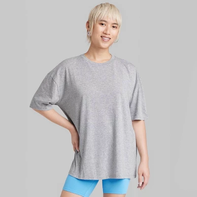 Women's Oversized Not Serious Graphic T-Shirt - Wild Fable™ Gray 1 Women's Oversized Not Serious Graphic T-Shirt - Wild Fable™ Gray