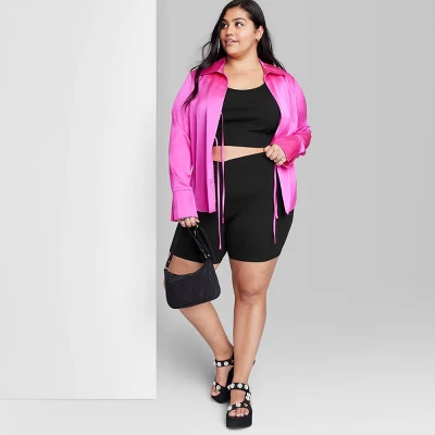 Women's High-Rise Polyester Bike Shorts - Wild Fable™ 4 Women's High-Rise Polyester Bike Shorts - Wild Fable™ - Image 4