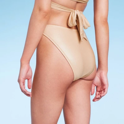 Women's High Leg Extra Cheeky Bikini Bottom - Wild Fable™ Gold 1 Women's High Leg Extra Cheeky Bikini Bottom - Wild Fable™ Gold