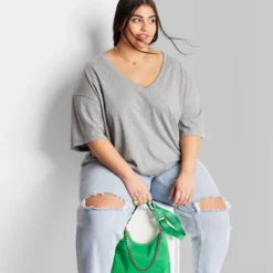 Women's Short Sleeve Relaxed Fit V-Neck T-Shirt - Wild Fable™ -Wild Fable GUEST de2f8a46 b446 4432 bdf2 c15fe5d5e799