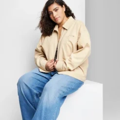 Women's Boxy Zip-Up Cord Jacket - Wild Fable™ -Wild Fable GUEST e0eb7ba2 ee21 4331 a686 e008b412571f