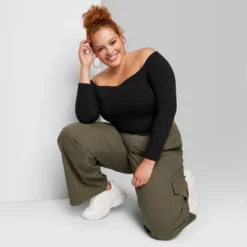 Women's Long Sleeve Off The Shoulder T-Shirt - Wild Fable™ -Wild Fable GUEST e1ed2e79 c858 4f08 b991 191552cbc2ed