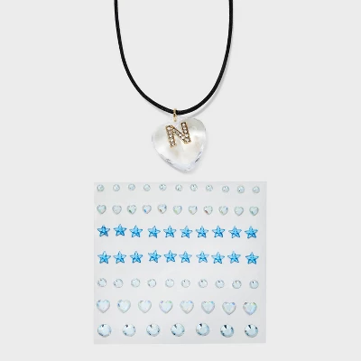 Acrylic Heart With Face Gems Pendant Necklace - Wild Fable™ Clear/Black 17 Acrylic Heart With Face Gems Pendant Necklace - Wild Fable™ Clear/Black - Image 17