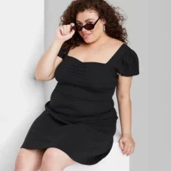 Women's Cap Short Sleeve Fit & Flare Knit Skater Dress - Wild Fable™ -Wild Fable GUEST e5363af8 56d6 4020 afac a04c27c52466