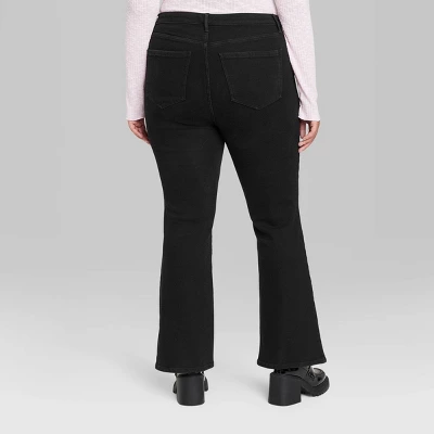 Women's Low-Rise Flare Jeans - Wild Fable™ Black Clean 2 Women's Low-Rise Flare Jeans - Wild Fable™ Black Clean - Image 2