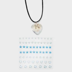 Acrylic Heart With Face Gems Pendant Necklace - Wild Fable™ Clear/Black 33 Acrylic Heart With Face Gems Pendant Necklace - Wild Fable™ Clear/Black -Wild Fable GUEST e8acb748 90fc 43d1 8a41 c05831685ca6