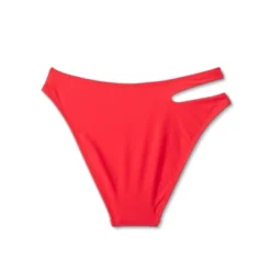 Women's Side Cut Out Mid-Rise High Leg Cheeky Bikini Bottom - Wild Fable™ Red -Wild Fable GUEST eb297245 14ce 4b7a 9f97 6a8dc75b0457
