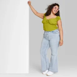 Women's High-Rise Flare Jeans - Wild Fable™ Light Wash -Wild Fable GUEST eb2a3ec4 ff90 440b aa91 91ccc998a4f2