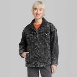 Women's Oversized Denim Trucker Jacket - Wild Fableā¢