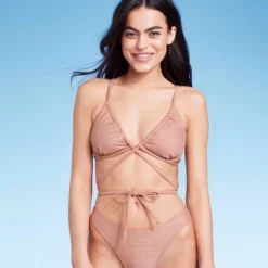 Women's Strappy Underwire Bikini Top - Wild Fable™ Brown Lurex -Wild Fable GUEST f1927e3f 34dc 4151 b6c9 d806a5a38a74