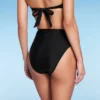 Women's High Leg Cheeky High Waist Bikini Bottom - Wild Fable™ Black