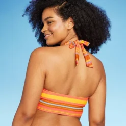 Women's Drawstring Ruched Halter Longline Bikini Top - Wild Fable™ -Wild Fable GUEST f75bad60 1817 45b0 958b abe82c1ece2d